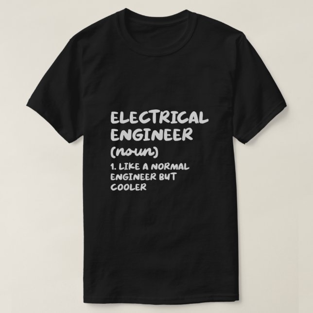 Elektriskt Ingenjör-definitionstekniker T Shirt (Design framsida)