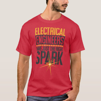 Elektriskt Ingenjör har bara Höger Spark, El T Shirt