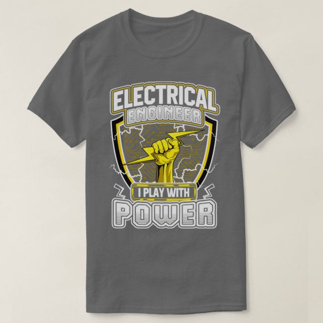 Elektriskt Ingenjör I-spel med ström T Shirt (Design framsida)