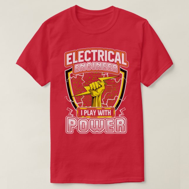 Elektriskt Ingenjör I-spel med ström T Shirt (Design framsida)