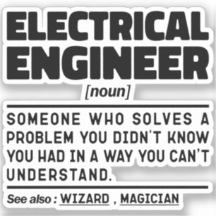 Elektriskt Ingenjör Noun Coola Engineering Student Klistermärken