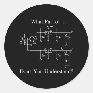 Elektriskt Ingenjör Runt Klistermärke