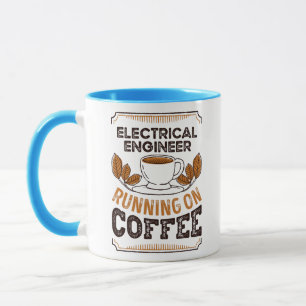Elektriskt Ingenjör som kör på kaffekaffeintegram Mugg