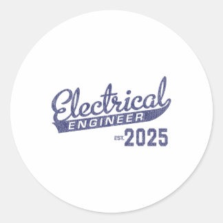 Elektriskt Ingenjör Studenten 2025 1 Runt Klistermärke