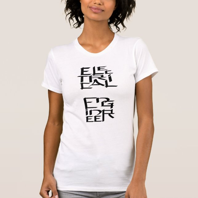 Elektriskt Ingenjör-tecken T Shirt (Framsida)