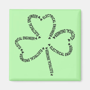 Elektriskt Ingenjör-textShamrock Magnet