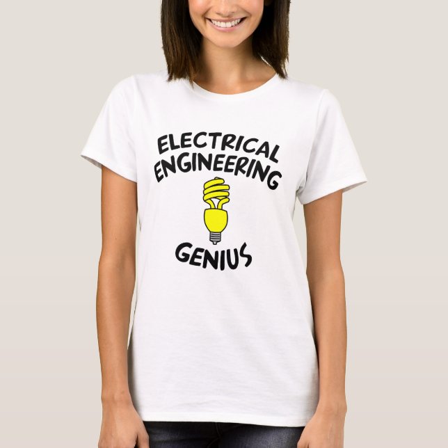 Elektriskt ingenjörsgeni t shirt (Framsida)