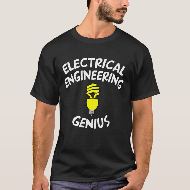 Elektriskt ingenjörsgeni t shirt (Framsida)
