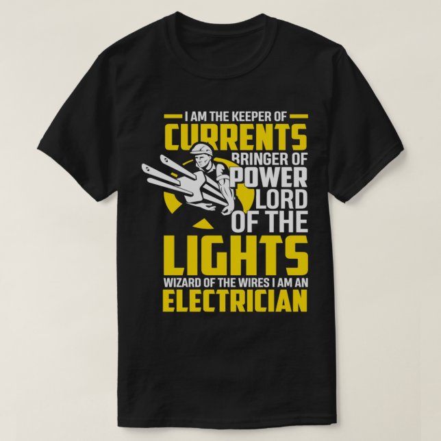 Elektriskt innehavare av valutor för elektriker t shirt (Design framsida)