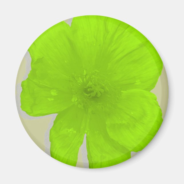 Elektriskt kalk/poppstblomma magnet (Framsidan)