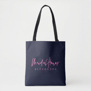 Elektriskt Kärlek Neon Rosa Heart Maid of honor Tygkasse