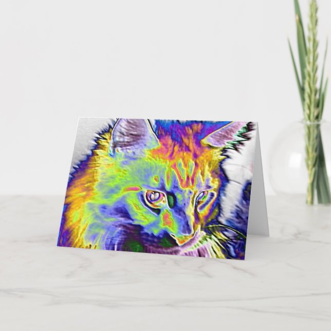 Elektriskt katt kort (Framsida)