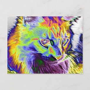 Elektriskt katt vykort