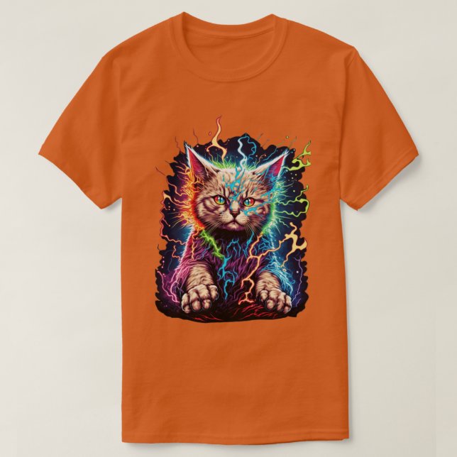 Elektriskt kattströmsdesign t shirt (Design framsida)