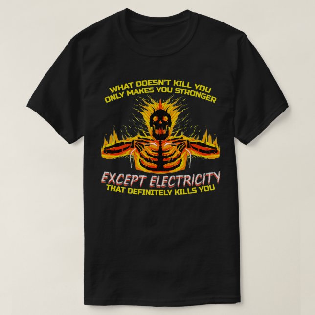 Elektriskt konstruktionsmedel för elektriker t shirt (Design framsida)