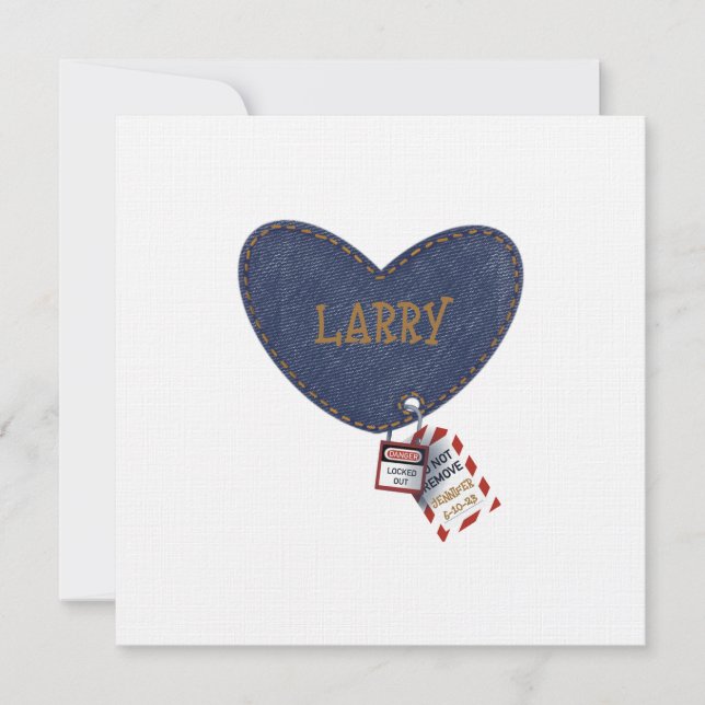 Elektriskt lås ut tagout Heart Inbjudningar (Framsida)
