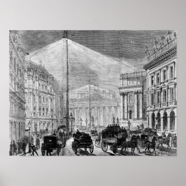 Elektriskt ljus i Mansion House Poster (Framsidan)