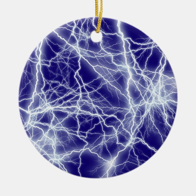 Elektriskt ljus Sparks Ceramic Round Ornament (Framsidan)