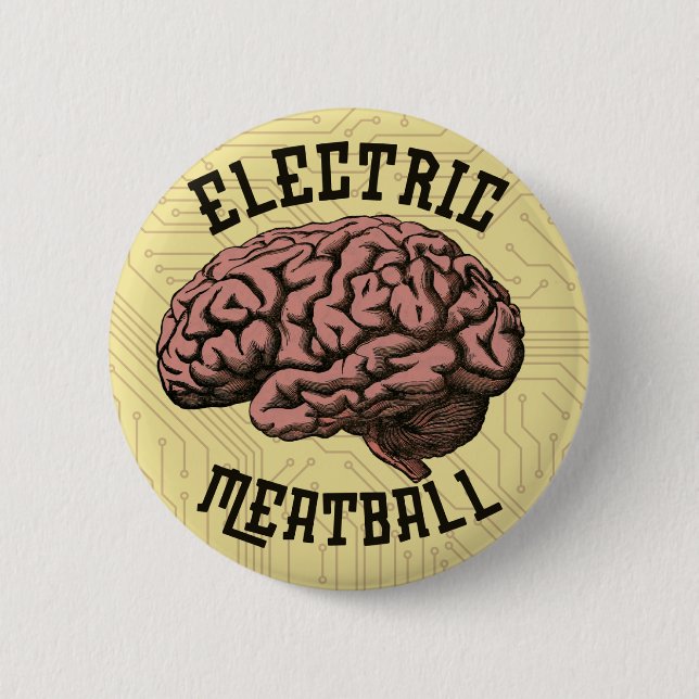 Elektriskt Meatball Sticker Knapp (Framsida)