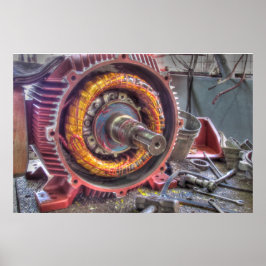 Elektriskt motorstopp. poster