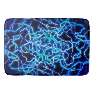 Elektriskt Neon Blue Tesla Coil Lightning Badrumsmatta