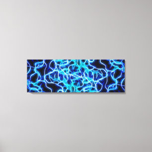 Elektriskt Neon Blue Tesla Coil Lightning Canvastryck