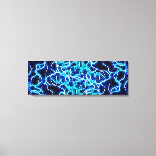 Elektriskt Neon Blue Tesla Coil Lightning Canvastryck (Framsida)