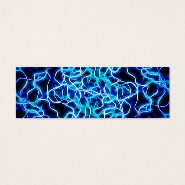 Elektriskt Neon Blue Tesla Coil Lightning Litet Visitkort (Framsidan)