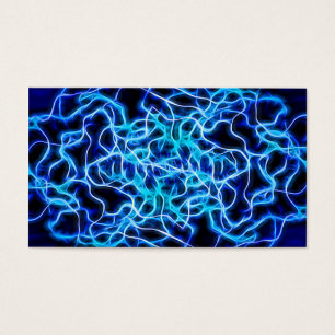 Elektriskt Neon Blue Tesla Coil Lightning Visitkort