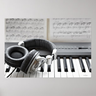 Elektriskt pianotangentbord poster