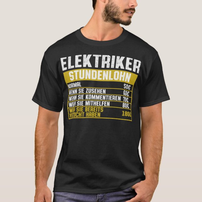 Elektriskt regnbåge för timlönetastronautfödelseda t shirt (Framsida)