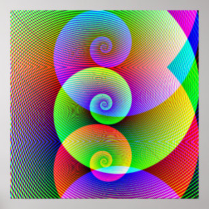 Elektriskt regnbåge poster