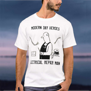 Elektriskt reparationsman t shirt