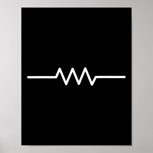 Elektriskt resistor-symbol, funn Ingenjör-krets Poster (Framsidan)