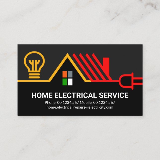 Elektriskt styrkeci med tak visitkort (Framsida)