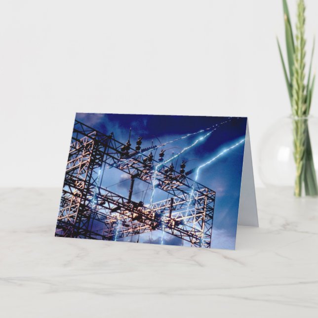 Elektriskt transformatorstation kort (Framsida)