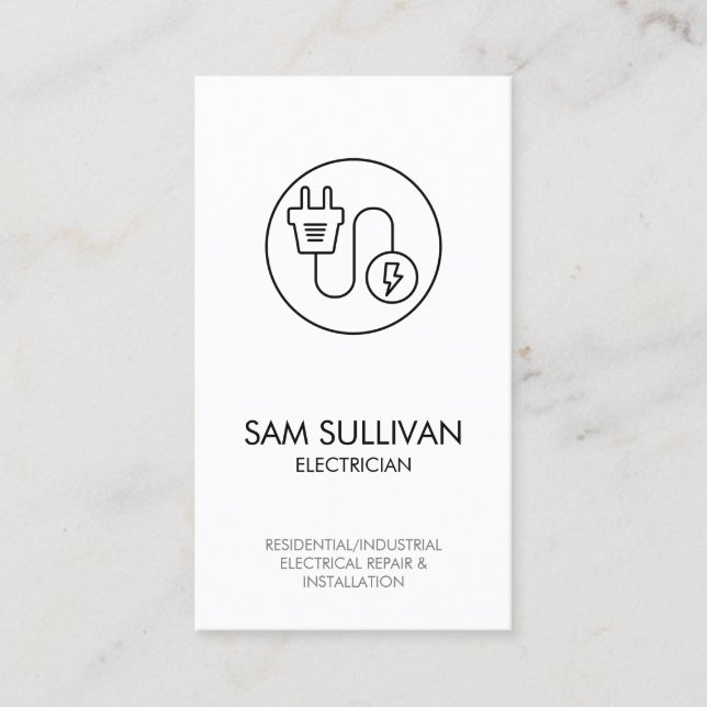Elektriskt uppdragsgivare visitkort (Framsida)