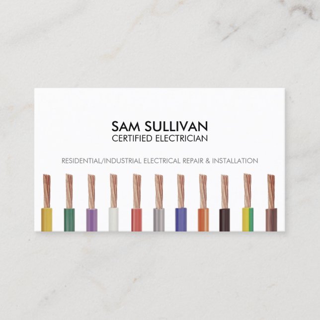 Elektriskt uppdragsgivare visitkort (Framsida)