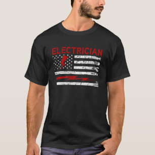 Elektriskt USA flagga-spänningskablar T Shirt