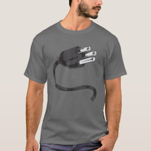 Elektriskt utloppspLUG- och socketkostrumma för Pa T Shirt