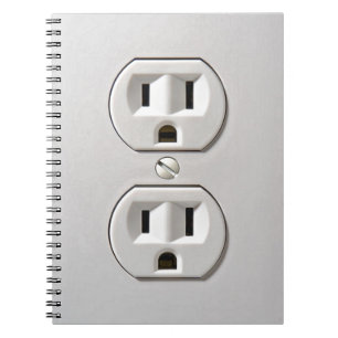 Elektriskt uttag anteckningsbok med spiral