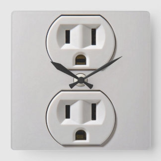 Elektriskt uttag fyrkantig klocka