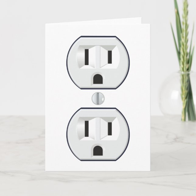 Elektriskt uttaghälsningkort kort (Framsida)