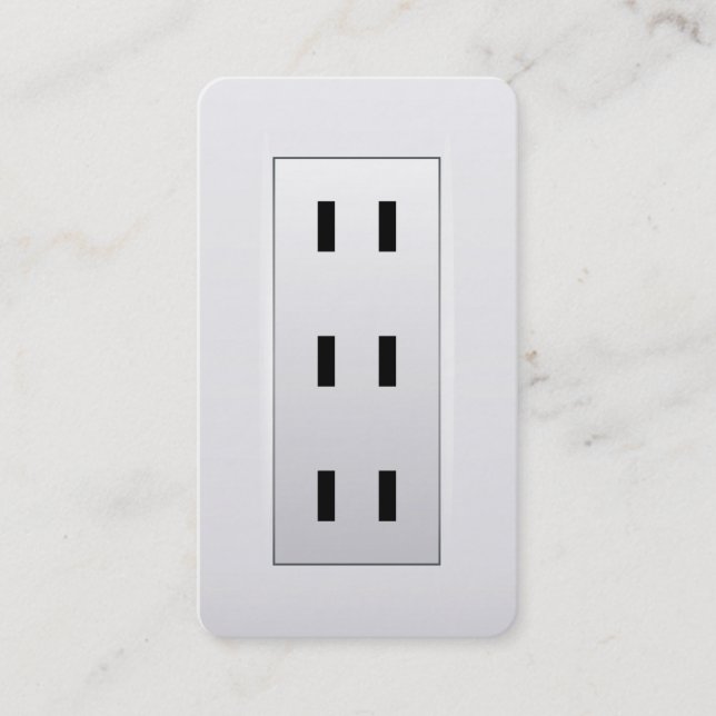 Elektriskt uttagselektor visitkort (Framsida)