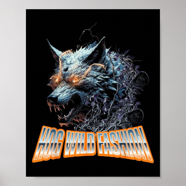 Elektriskt Varg Chaos Animal Rage Energy Poster (Framsidan)