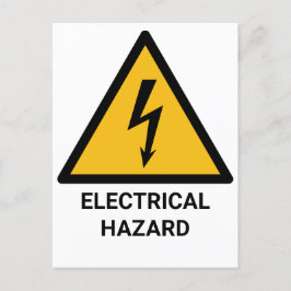 Elektriskt varningsmeddelande, elektrisk stötsymb vykort