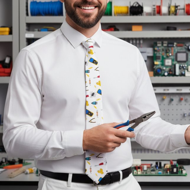 Elektriskt yrke Pappa Mönster Tie Slips (Skapare uppladdad)