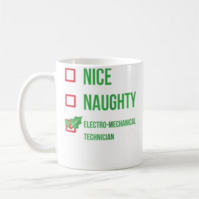 Elektro-Mekanisk Tekniker Rolig Jul 	 Ba Kaffemugg (Vänster)