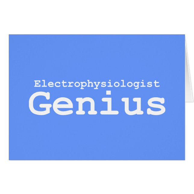 Elektrofysiologer Genius Gifts Hälsningskort (Framsidan Horizontal)