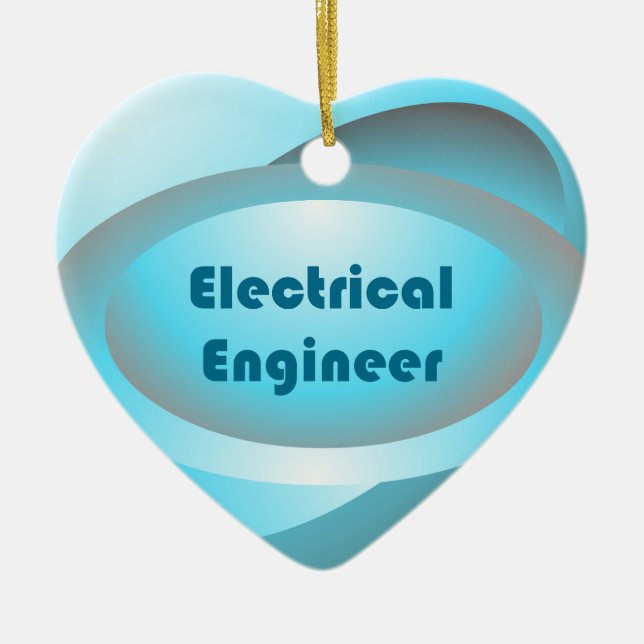 Elektroingenjör Blå Julgransprydnad Keramik (Framsidan)